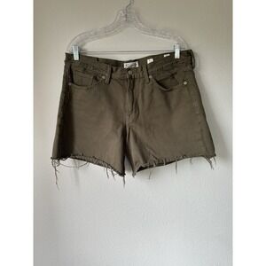 Lucky Brand Womens "The Boyfriend "‎ Jean Shorts Denim Cutoffs Size  12/31 Green